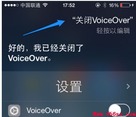 苹果手机voiceover怎么关闭